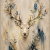 Midnight Blue & Gold Stag