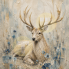 Three-Quarter Reclining Blue Stag