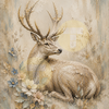 Over The Shoulder Botanical Stag