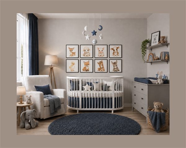 Baby Animals ready-to-print tile collection