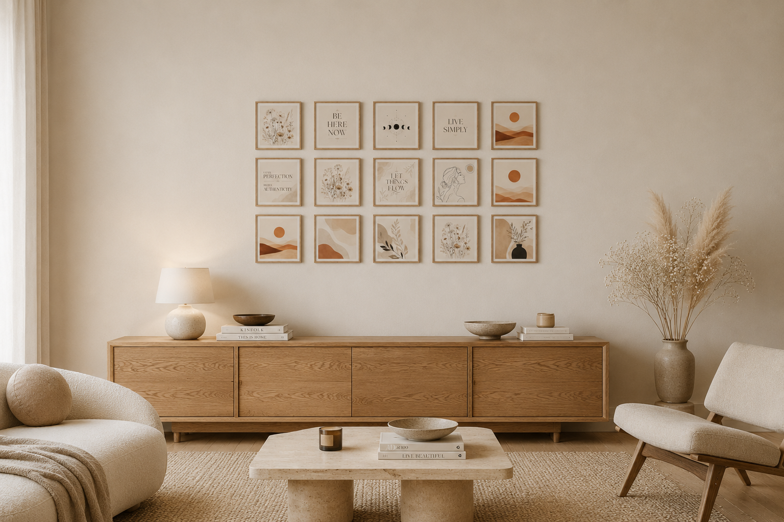 Boho Quotes ready-to-print tile collection