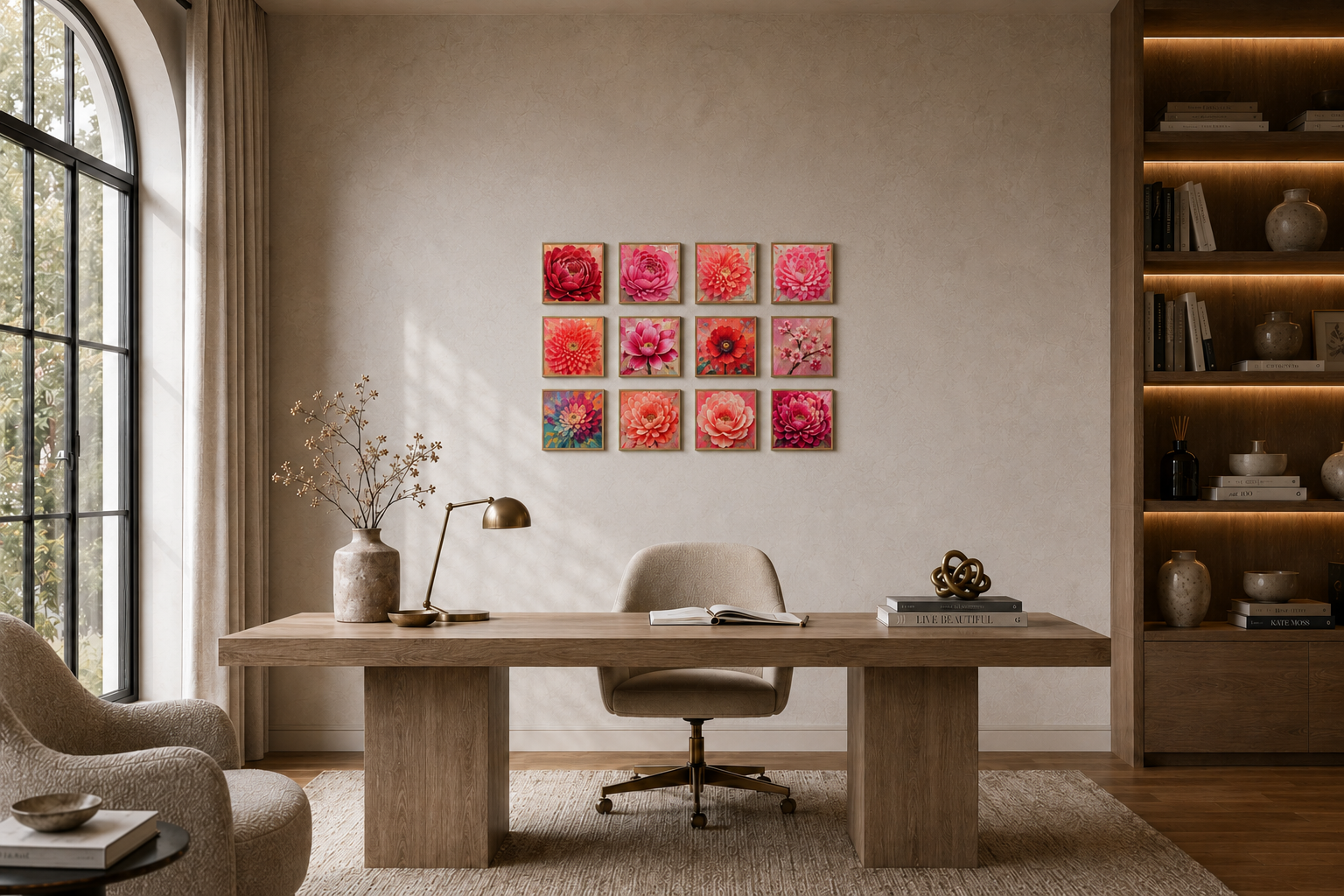 Luxury Impasto Floral ready-to-print tile collection