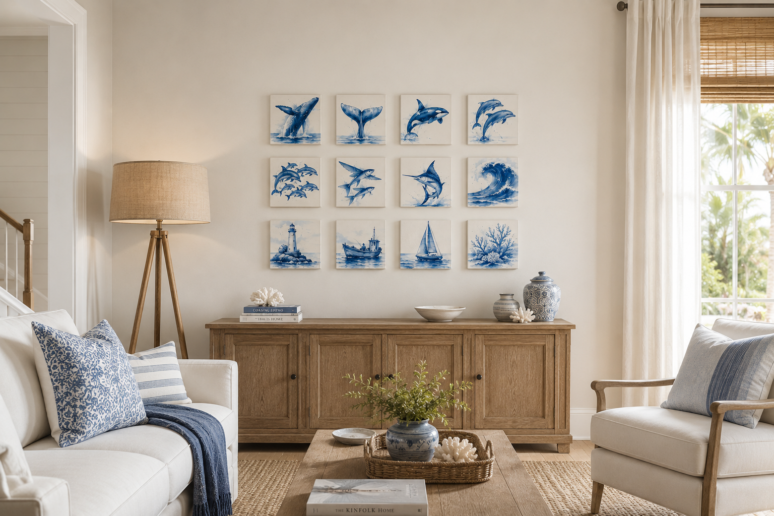 Ocean Life ready-to-print tile collection
