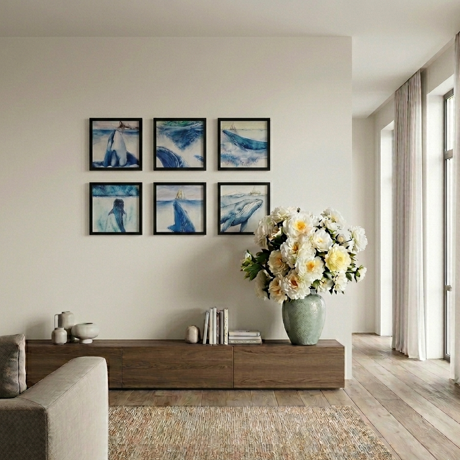 Photo tile wall collage