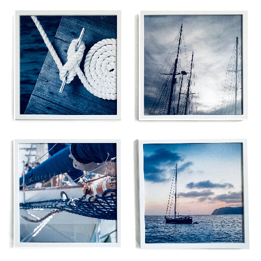 Photile 21x21cm framed photo tile